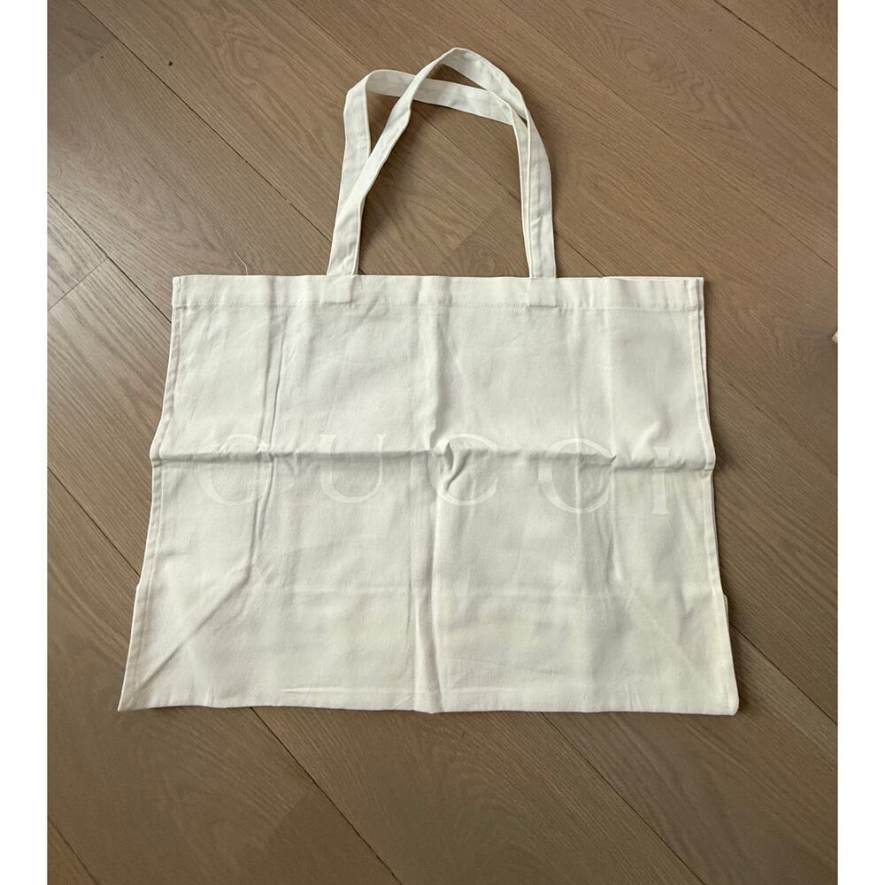 Gucci cotton canvas tote bag